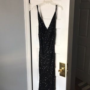 Backless sequin gown